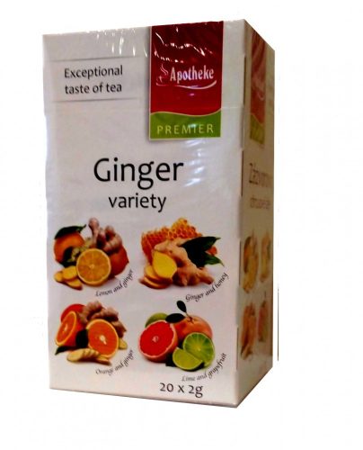 Apotheke - Gyömbér Variációk, Vegyes Gyümölcs Tea, 4*5 filter - Premier Selection