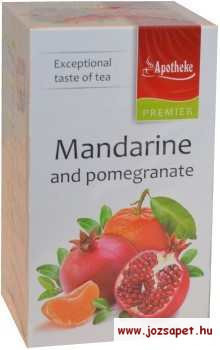 Apotheke - Mandarin és Gránátalma Tea, 20 filter