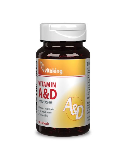 Vitaking A&D Vitamin 10000NE/1000NE gélkapszula 60db